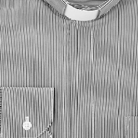 CAMISA SACERDOTAL RISCADA
