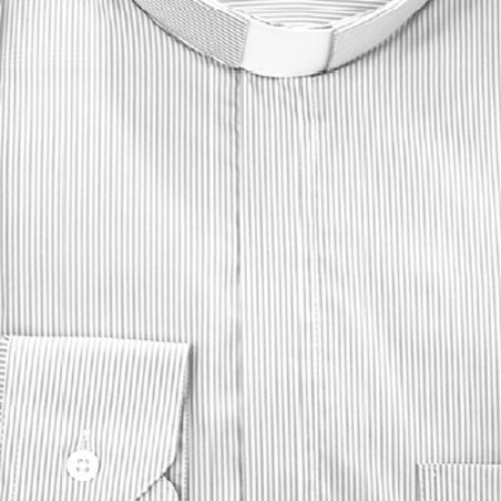 CAMISA SACERDOTAL RISCADA
