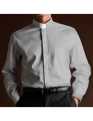 CAMISA SACERDOTAL ALGODÃO