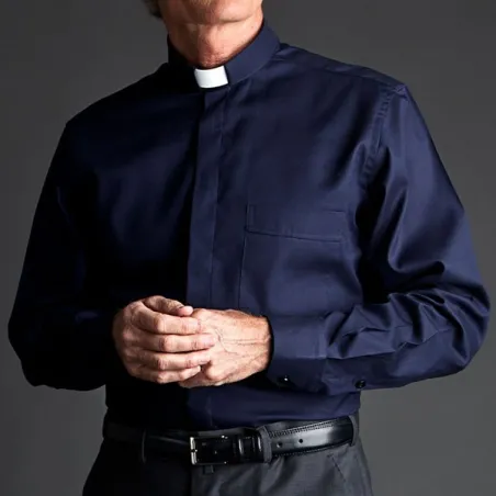 CAMISA SACERDOTAL ALGODÃO