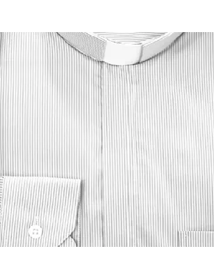 CAMISA SACERDOTAL RISCADA