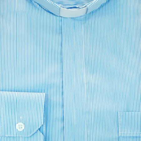CAMISA SACERDOTAL RISCADA